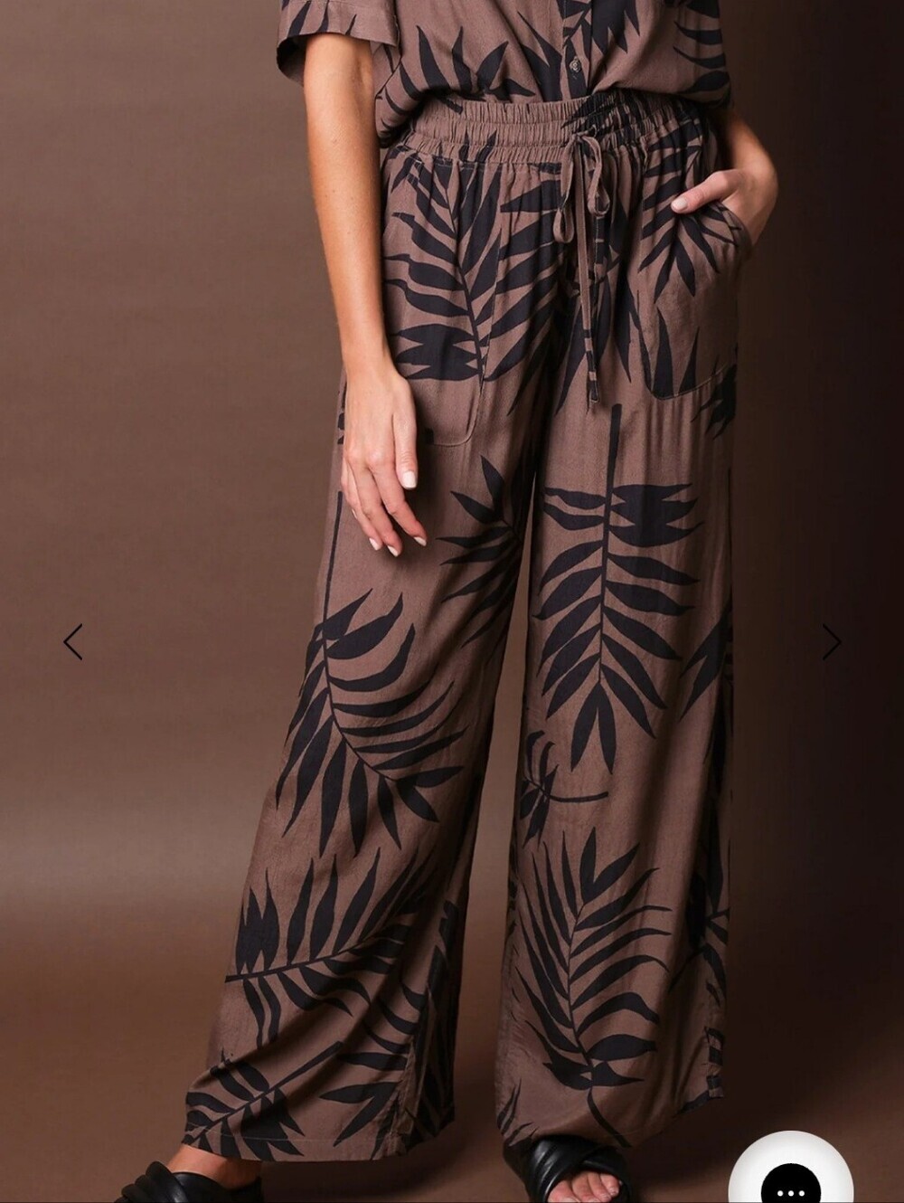 NWT Une Piece Palazzo Pants Silhouette Chocolate Size 18